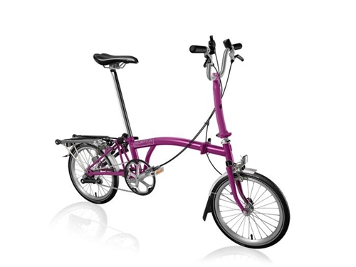 brompton pink folding bike